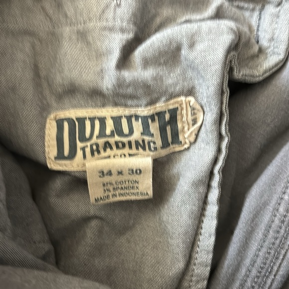 Duluth Trading Pants Mens 34x30 Gray Flex Ballroom Khakis Stretch Cotton‎ Work - Picture 4 of 4